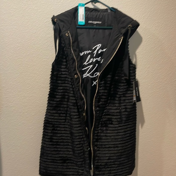 Karl Lagerfeld faux fur coat